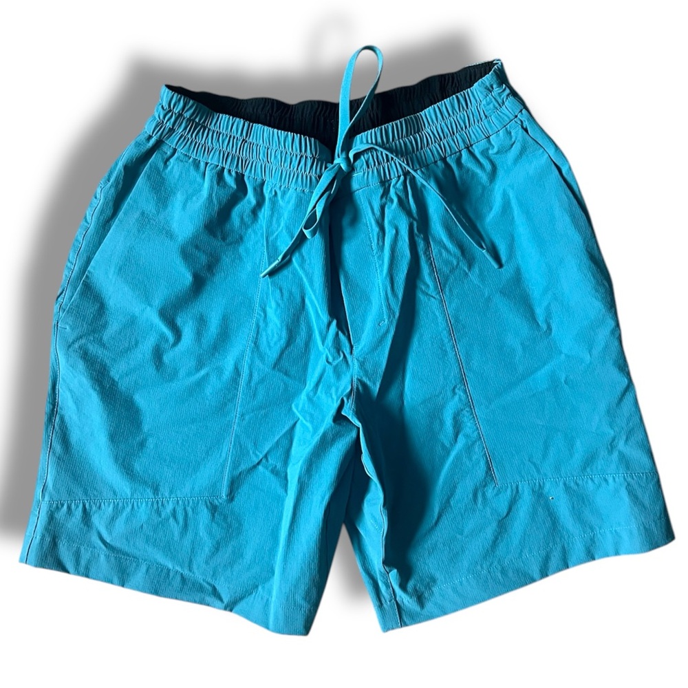 Lululemon Shorts Mens Large Aqua Teal 7” Unlined Athletic Workout Gym/Swim Short